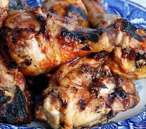 Grillet kylling med en rask og enkel bbq-saus