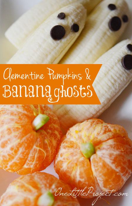 Clementine-Pumpkins-and-Banana-Ghosts - halloween oppskrifter