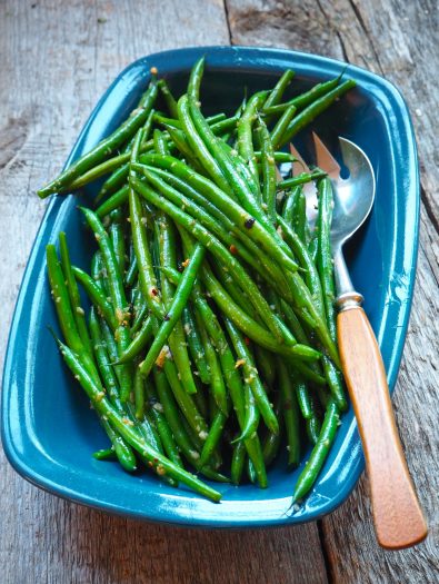 Raske grønne bønner med hvitløk og chili