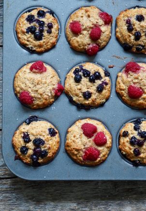 Sunnere muffins med bær
