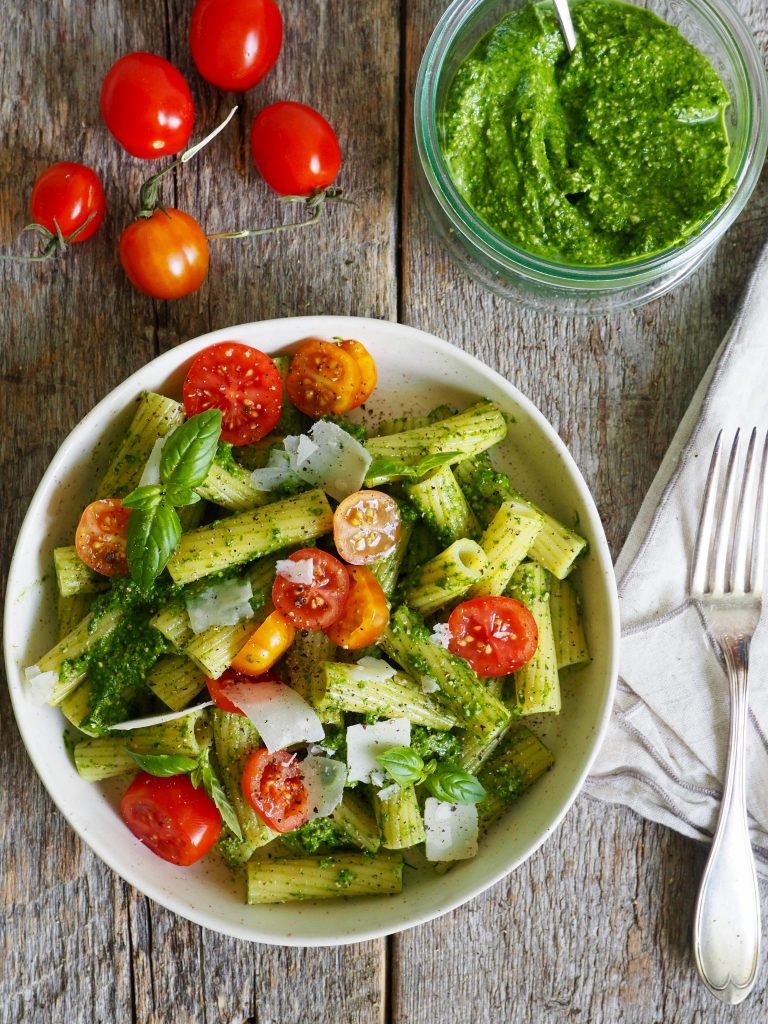 pasta med pesto