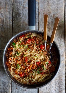 Spaghetti bolognese - en vegansk variant
