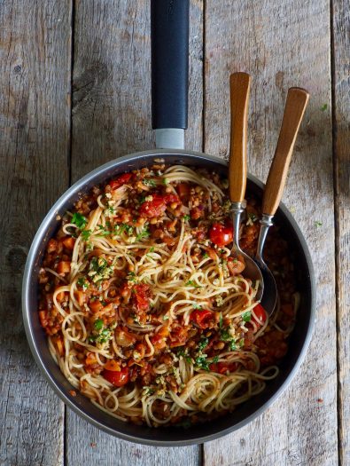 Spaghetti bolognese - en vegansk variant