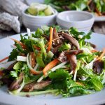 Asiatisk salat med sprøstekt and