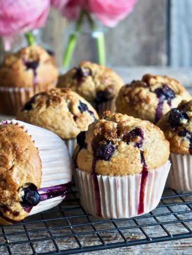 Speltmuffins med eple og banan