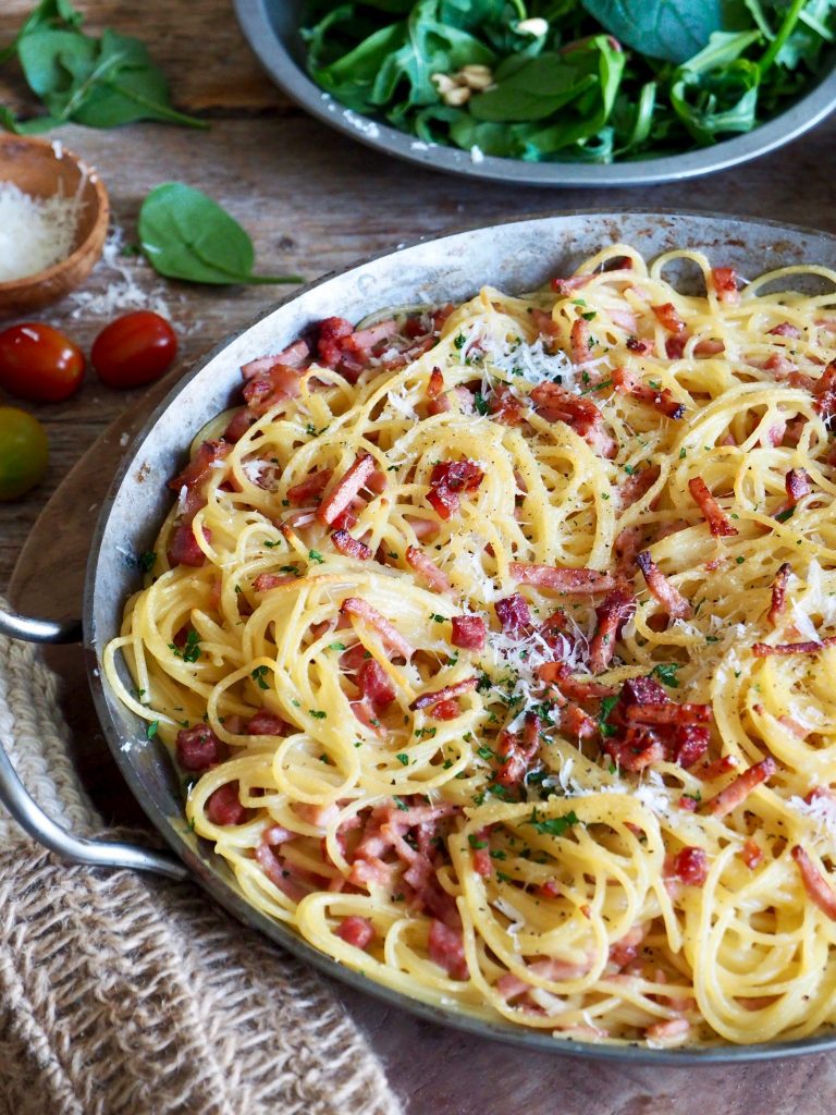 Bakt (jukse) carbonara