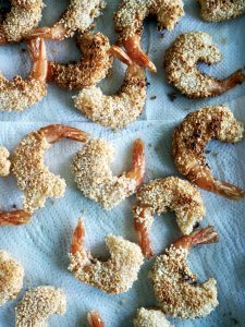 Sprøstekt sesam scampi - superdigg fingermat!