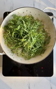 Estragon kylling med ris, spinat og ruccola - alt i en gryte/one pot