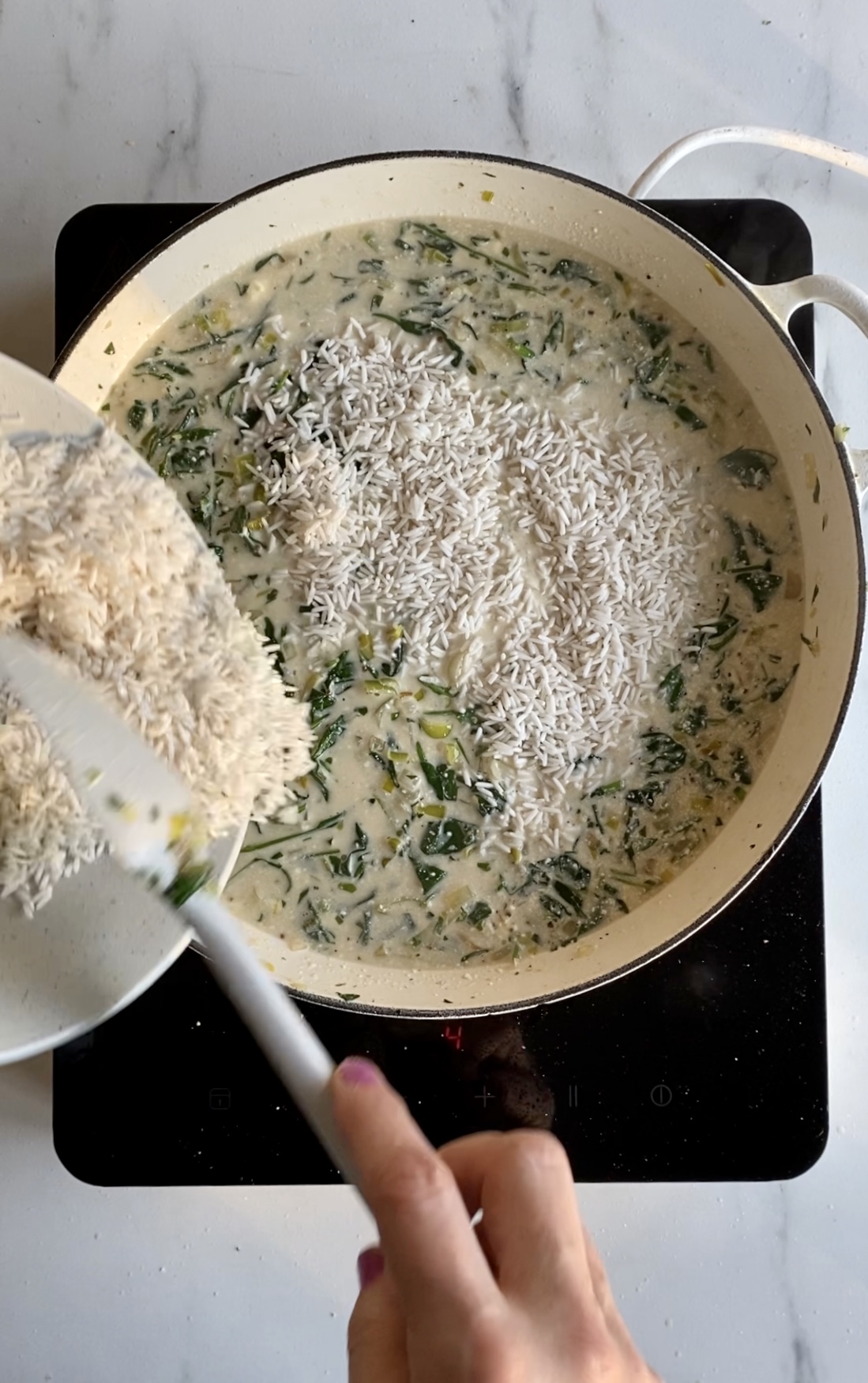 Estragon kylling med ris, spinat og ruccola - alt i en gryte/one pot