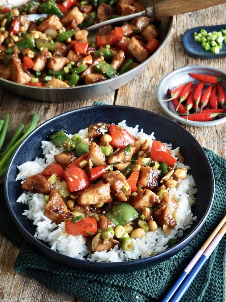 Kung pao kylling - spicy kylling med paprika