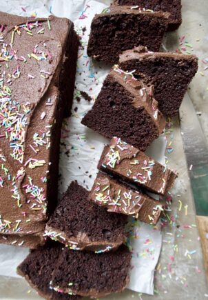 Supersaftig sjokoladekake i langpanne, med en hemmelighet