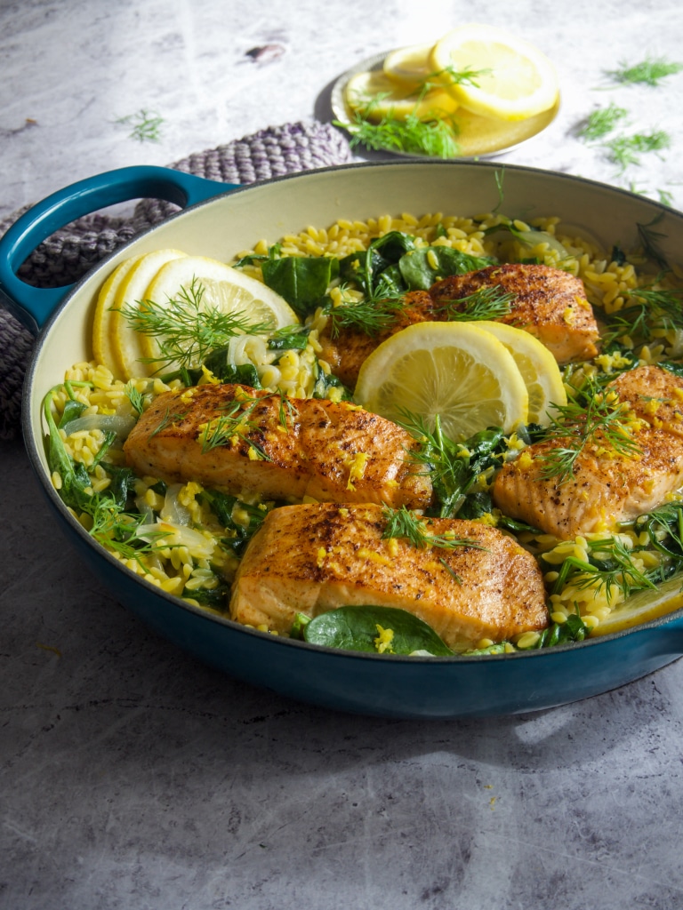 One pot sitronpasta med laks