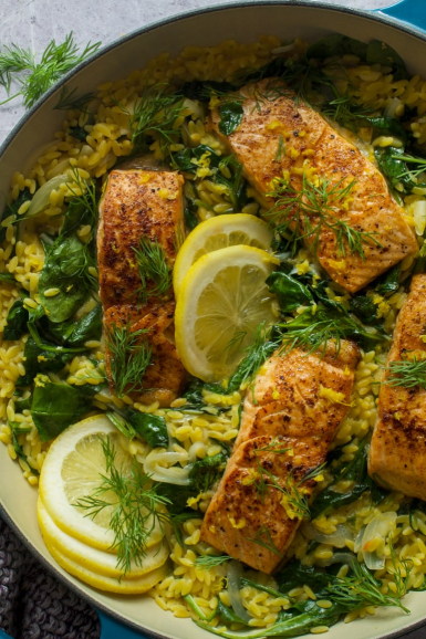 one pot sitronpasta med laks