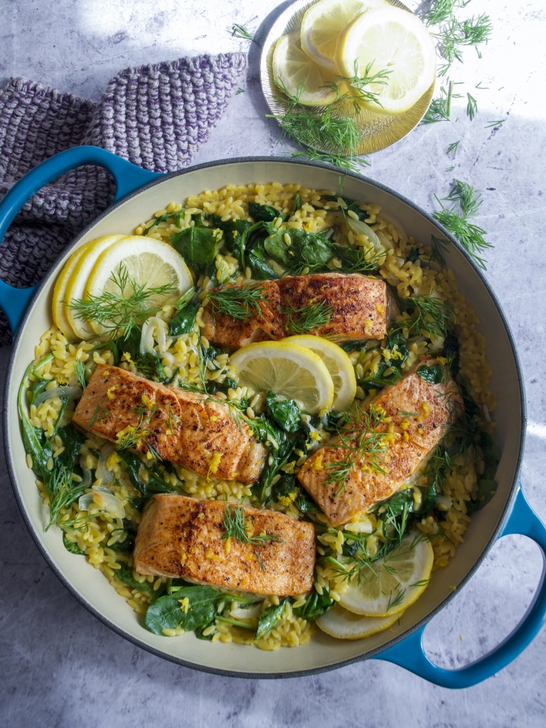 One pot sitronpasta med laks