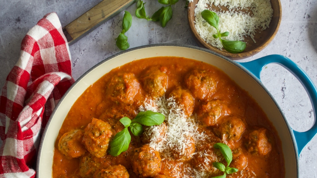 Italienske kjøttboller (polpette)  i tomataus